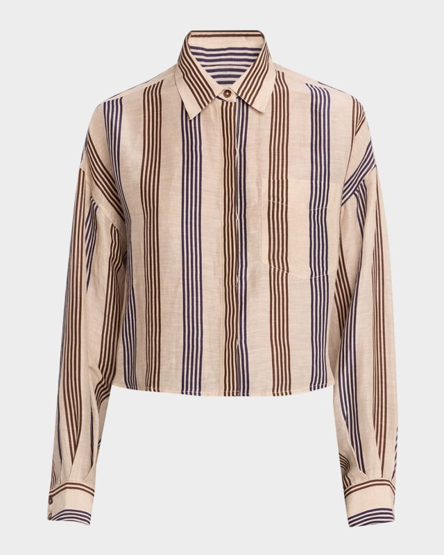 Beatrice Cropped Linen Shirt